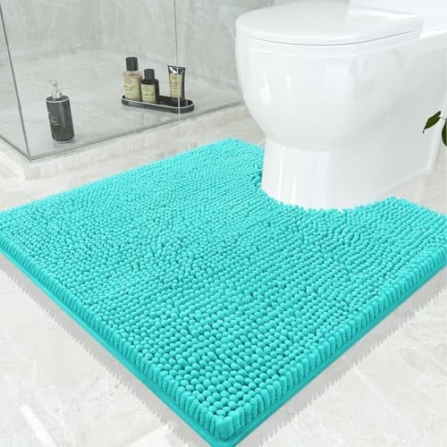 Smiry Toilet Rugs U-Shaped 24x24, Extra Soft Absorbent Contoured Bath Mat by Smiry