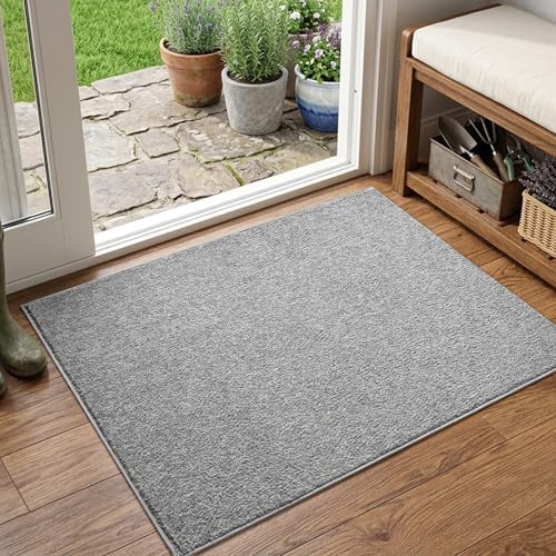 2x3 Grey Area Rug Washable Non-Slip Soft Thin for Entryway Front Door by Unknown