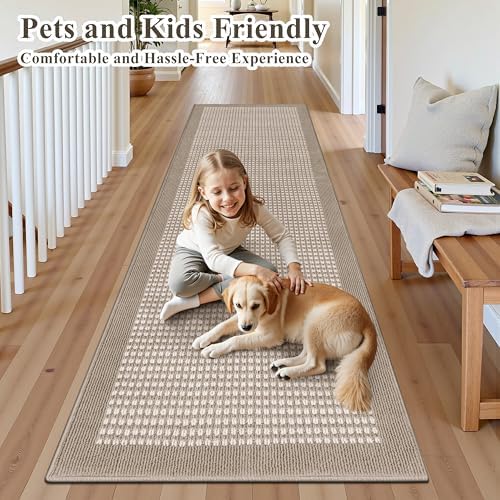 Ileading Runner Rug for Hallways 2.6'x10' Heavy-Duty Durable Entryway Floor Mat with Non Slip Rubber Backing Low-Pile High Traffic Carpet Machine Washable Accent Rugs for Kitchen, Living Room - Image 2