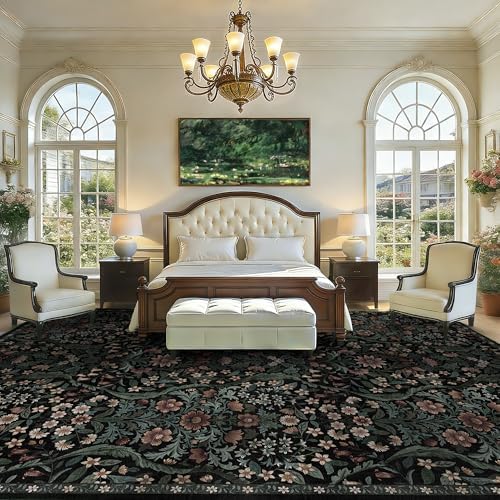 10x14 Large Rug Floral Botanical Boho Carpet for Living Room - Image 3