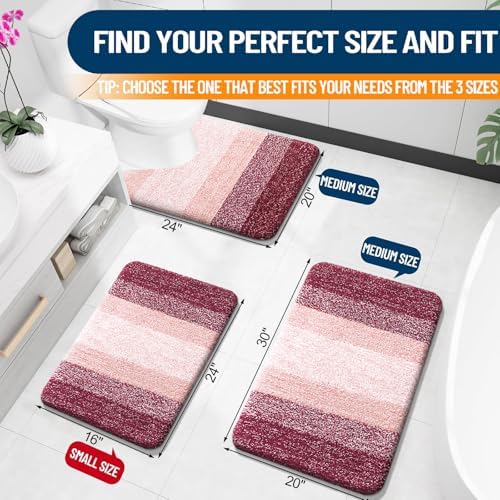 OLANLY Bathroom Runner Rug 40x24, Extra Soft Absorbent Microfiber Bath Rugs - Image 2
