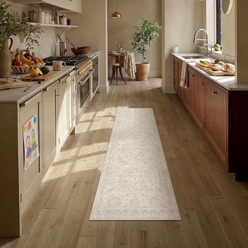 2x6 Light Cream Neutral Runner Rug by WondRg