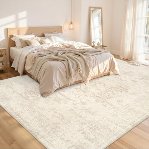 8x10 Area Rugs Living Room: Bedroom Washable Carpet Beige/Brown - Image 2
