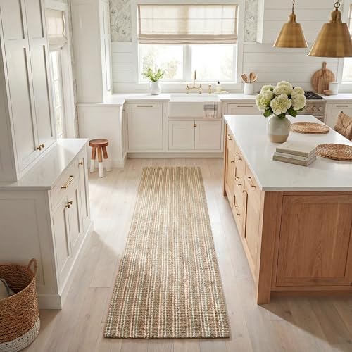 SAFAVIEH Natural Fiber Runner Rug 2'6"x10' Jute Knotted, Sage NF447S by Unknown
