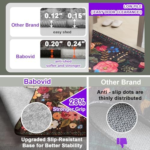 5x7 Living Room Rugs Black Brown Area Rug for Bedroom - Image 3