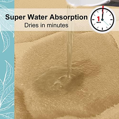OLANLY Memory Foam Bath Mat Rug 30x20, Ultra Soft and Absorbent Bathroom Rugs, Non-Slip, Comfortable, Machine Washable Bath Carpet for Bathroom Floor, Tub, Shower and Home Decor Accessories, Beige - Image 6