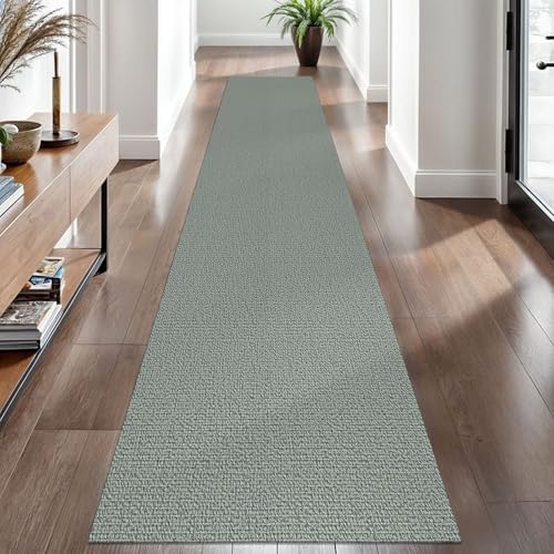 EARTHALL Washable Runner Rug, Non Slip Hallway Runner, 2x10 Ft, Green/Grey - Image 6