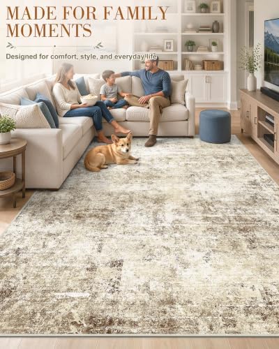 OLANLY 8x10 Washable Area Rug, Soft Non Slip Carpet for Bedroom Living Room - Image 3