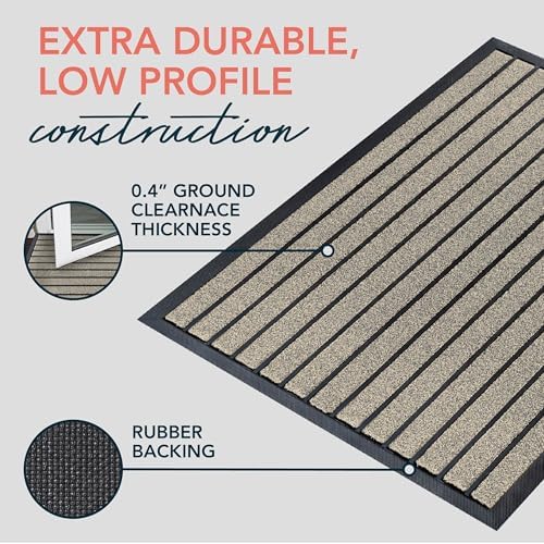 ubdyo Extra Durable Door Mat Outside Entrance (47" x 32", Bright Beige) - Image 4