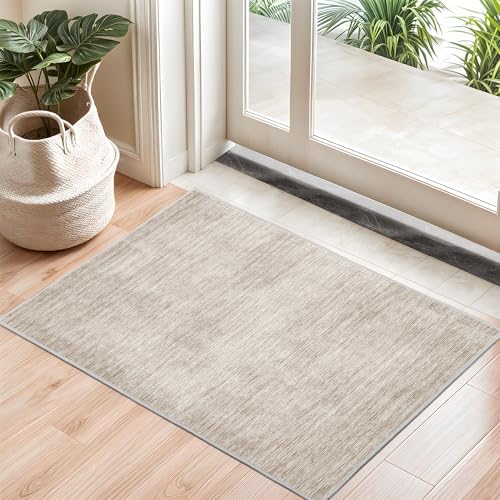 Valenrug 2x3 Rug Non Slip, Small Washable Entryway Rug for Bedroom, Brown by Valenrug
