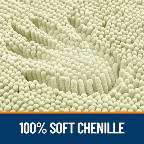 OLANLY Bathroom Rugs 34x21, Extra Soft Absorbent Chenille Bath Rugs - Image 3