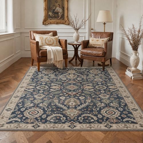 Bavni 2X5 Washable Hallway Runner Rug, Boho Floral Non Slip - Image 6
