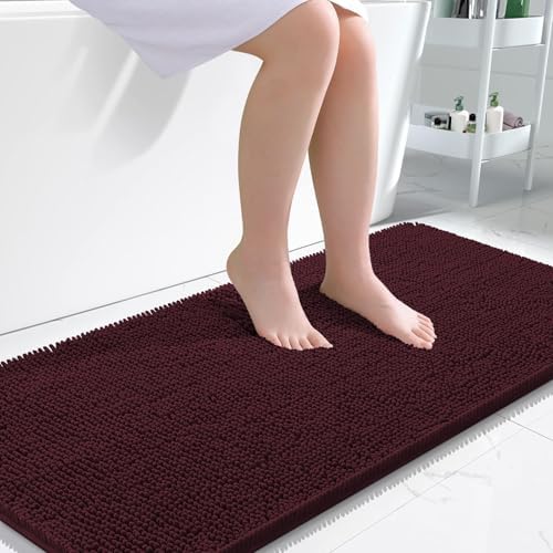 OLANLY Bathroom Runner Rugs 47x24, Extra Soft Absorbent Chenille Bath Rugs by OLANLY