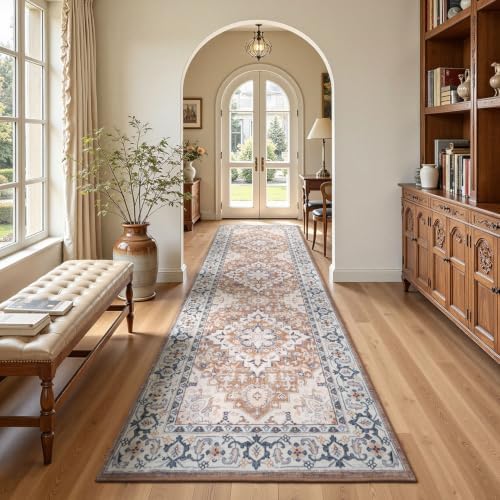 Lofus 3x10 Hallway Kitchen Washable Runner Rug, Entry Long Carpet Brown - Image 2