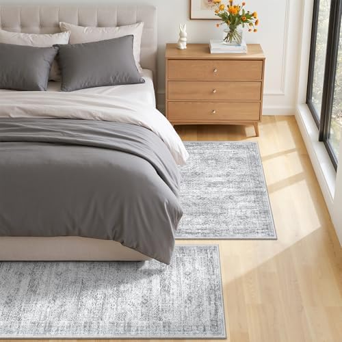 Kitchen Rugs Sets of 2, 2x3 2x4 Rug Runner,Grey - Image 3