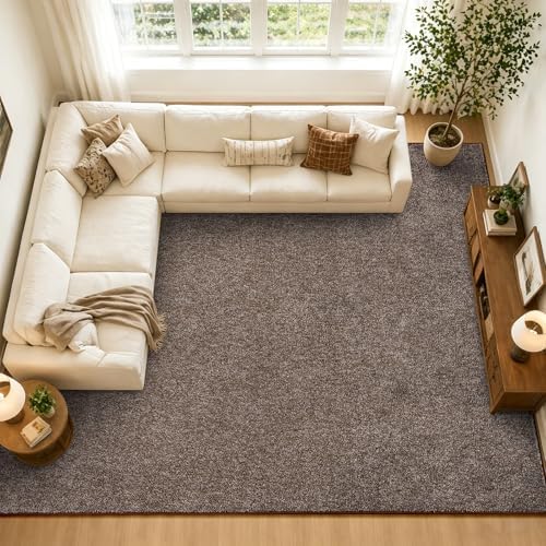 7x10 Large Coffee/White Area Rug Washable Non-Slip for Living Room Bedroom - Image 4