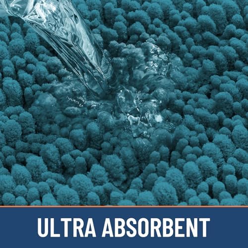 Smiry Bathroom Rugs 44X24, Extra Soft Rubber Backing Chenille Bath Mats - Image 5