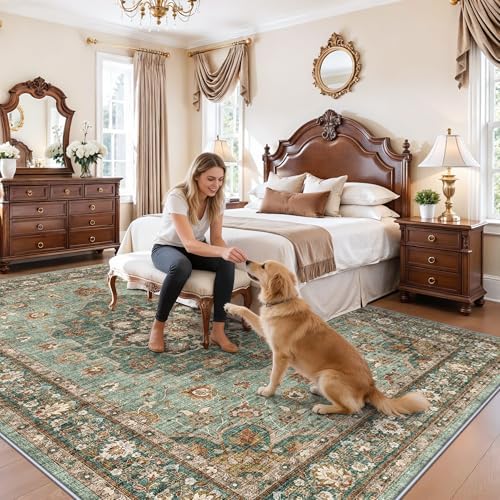 TOPRUUG Washable Oriental Area Rug: 8x12 Area Rugs for Living Room Low Pile - Image 4