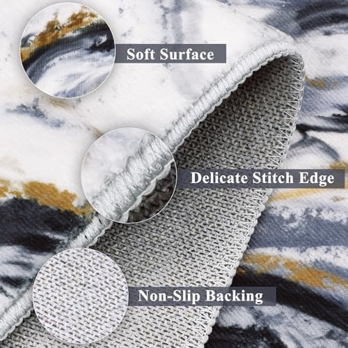 Yamaziot 2x10 Washable Modern Abstract Runner Rug Non-Slip for Hallways - Image 2