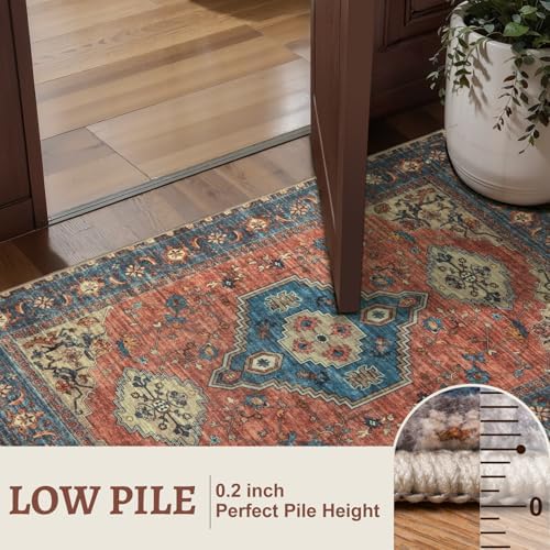Tangsoo Oriental 3x5 Washable Area Rugs, Vintage Non Slip Accent Rug - Image 6