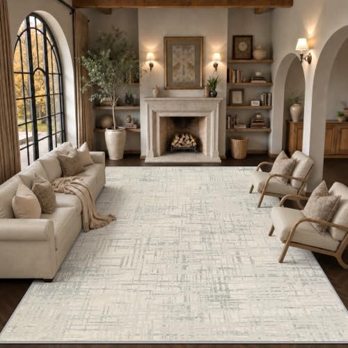 8x10 Area Rugs Living Room: Washable Vintage Floral Rug for Bedroom by Unknown