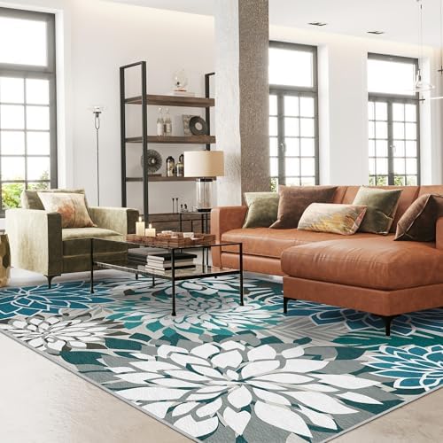 Arenarug Outdoor Rug Waterproof, Washable Patio Rug for Deck, 8x10, Teal - Image 2