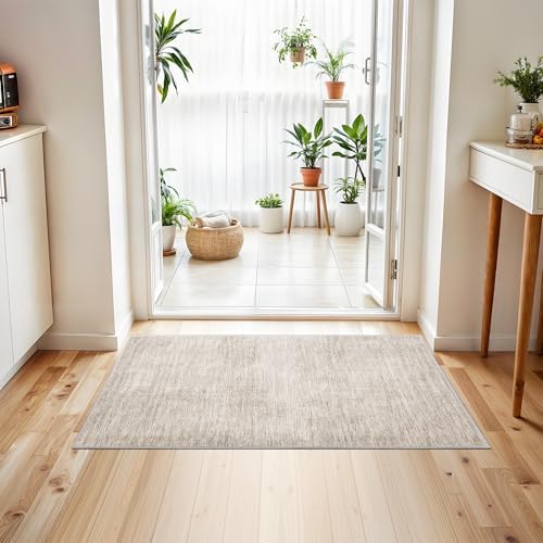 Valenrug 2x3 Rug Non Slip, Small Washable Entryway Rug for Bedroom, Brown - Image 3