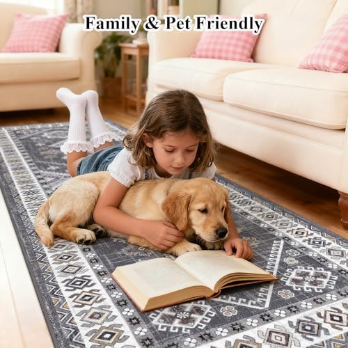 HEBE Boho Kitchen Mats for Floor 24''x72'', Non Slip Washable Runner Rug - Image 3