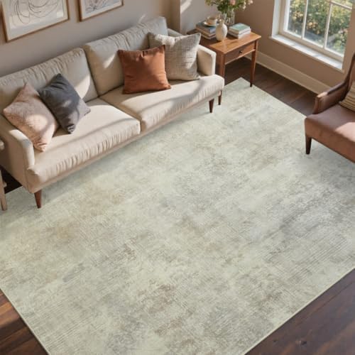 4x6 Ft Abstract Washable Area Rugs for Living Room Beige - Image 2