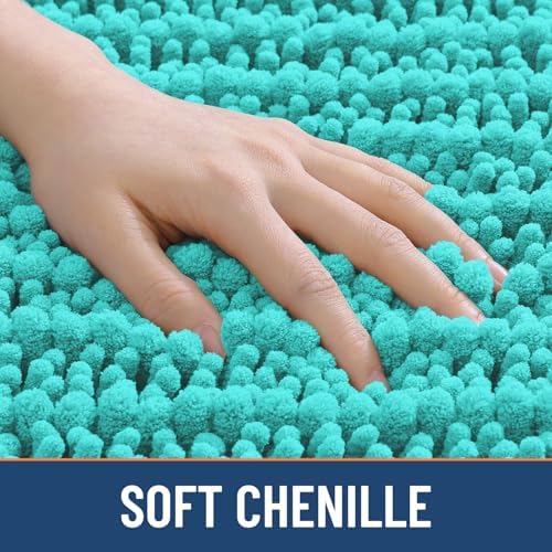Smiry Bathroom Rugs 44X24, Extra Soft Rubber Backing Chenille Bath Mats - Image 4