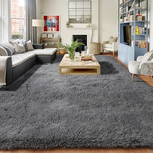 PAGISOFE Soft Kids Room Nursery Rug Bedroom Living Room Carpet 2' x 3', Fuzzy Rugs for Kids Baby, Soft Rugs for Nursery, Dorm Shag Rugs for Girls Boys, Carpet for Dorm Room, Gray by PAGISOFE