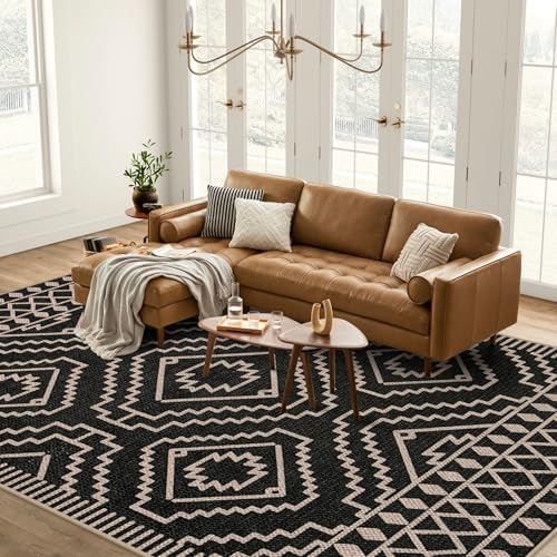 Lahome Moroccan 6x9 Rug for Living Room, Easy Jute Indoor Outdoor Rug by Lahome