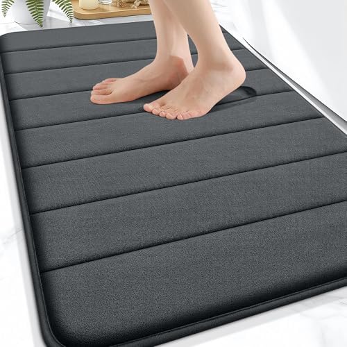 OLANLY Memory Foam Bath Mat 30x20, Super Soft and Absorbent Bathroom Rugs by OLANLY