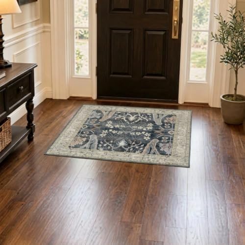 Entryway Rug 2X3 Small Rugs Floral Rug by Unknown