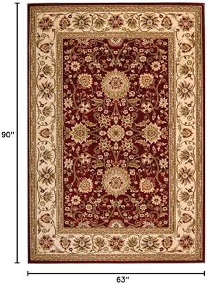SAFAVIEH Lyndhurst Area Rug 5'3"x7'6", Red & Ivory LNH212F - Image 2