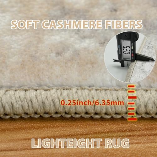 8x10 Area Rugs for Living Room Washable Bedroom Dining Room Beige Grey - Image 6
