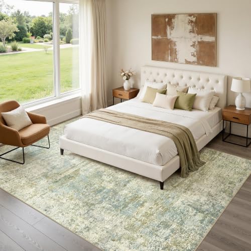 kakania Washable 7x9 Area Rug for Living Room: Abstract Modern Home Decor - Image 7