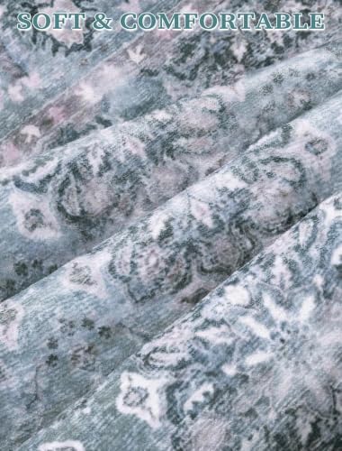 SERISSA 2x6 Washable Non Slip Floral Boho Runner Rug for Hallway - Image 4