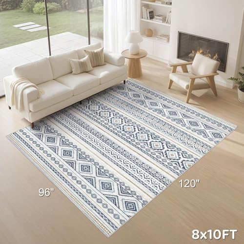 cotiled Boho 8x10 Area Rugs for Living Room: Large Moroccan Washable Rug - Image 2