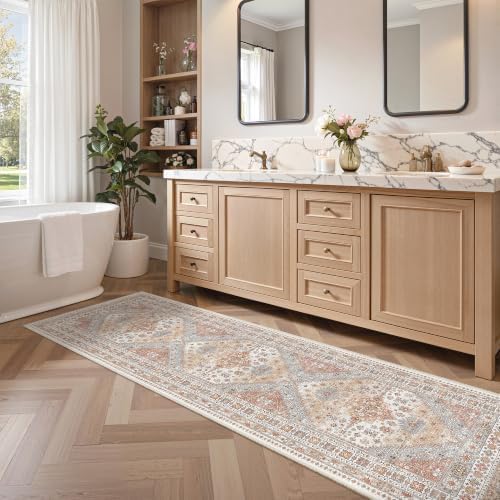zesthome 2x7 Runner Rug Non Slip,Washable Hallway Runner Rug,Orange - Image 4