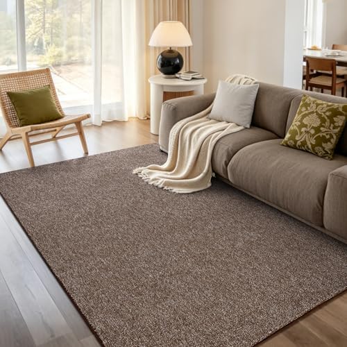 5x7 Coffee/White Area Rug Washable Non-Slip Soft for Living Room Bedroom by Unknown