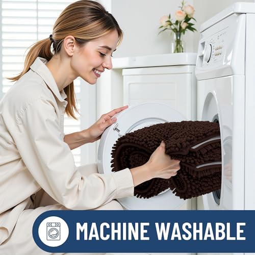 Smiry Bathroom Rugs 36X24, Luxury Chenille Extra Soft Absorbent Bath Mat - Image 6