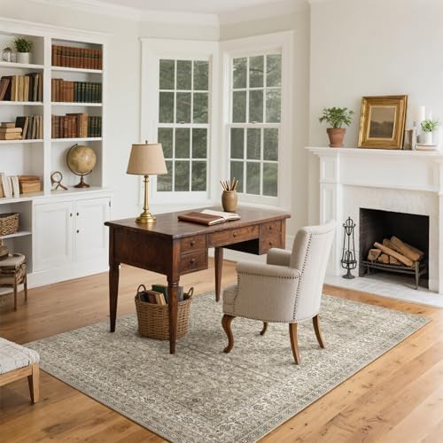 4x6 Washable Area Rugs for Entryway: Door Mat Indoor Entrance Throw Rug Non Slip Low Pile Kitchen Rug for Front Door Indoor Entrance Entry Kids Room - Image 2
