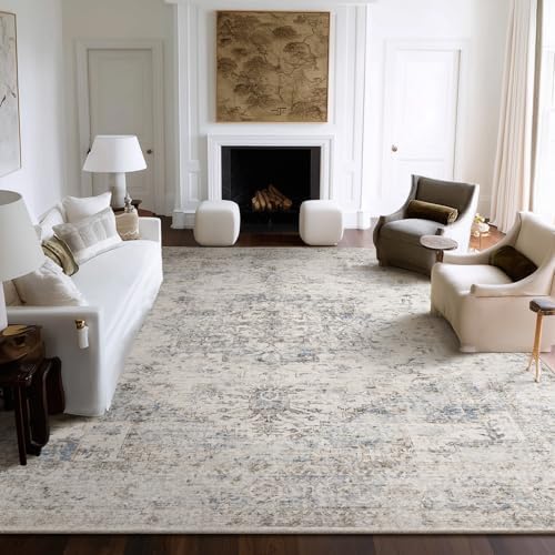 Machine Washable Rugs for Living Room: 9x12 Area Rugs for Bedroom by NoiFamo