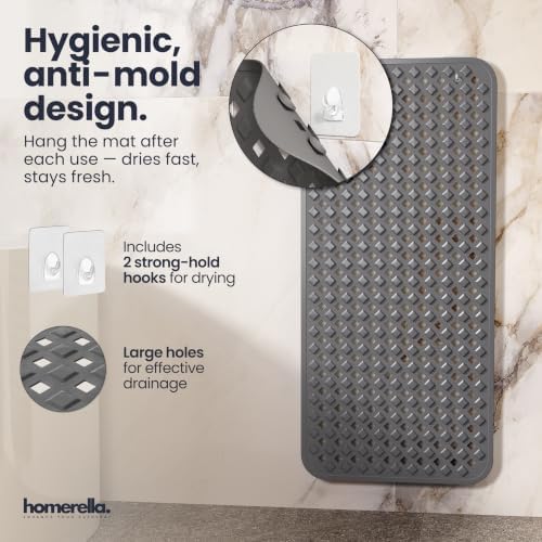 homerella Bathtub Mat Non Slip 35x16 Shower Mat Non Slip Anti Mold BPA Free - Image 4