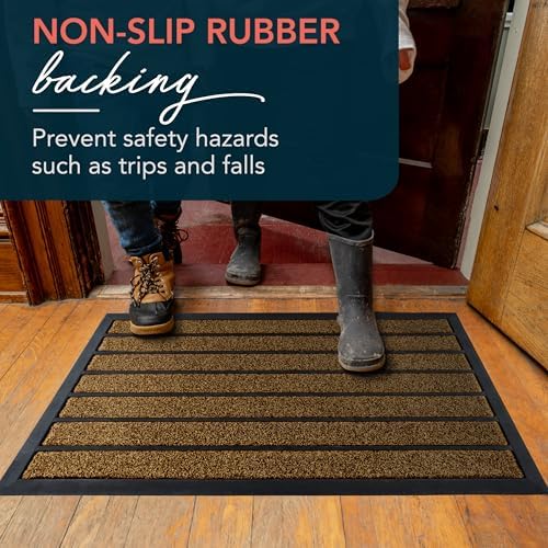 ubdyo Extra Durable Door Mat Outside Entrance (30" x 17", Bright Brown) - Image 6