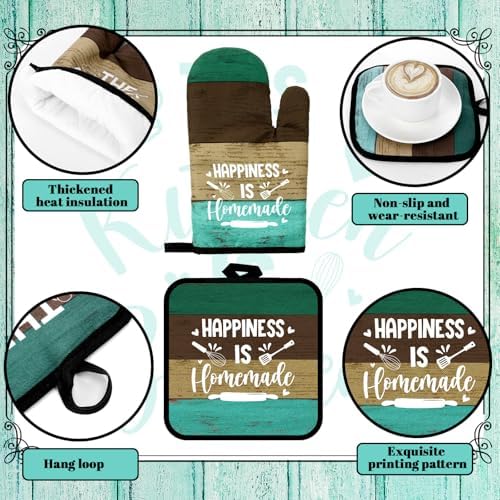 Fourluoo 10 Pcs Teal Blue Kitchen Decor and Accessories Set - Image 5