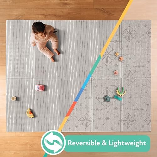 Nuby Reversible Baby Floor Mat, Graceful Gray - Image 2