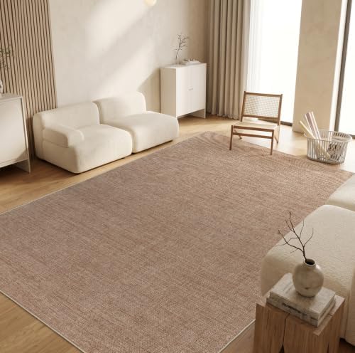 5×7 Easy Jute Rug Washable Rugs Low Pile Outdoor Indoor Farmhouse Neutral Non Slip Rug Modern Carpet Door Mat for Backyard Bedroom Kitchen Porch Patio Nature by Unknown