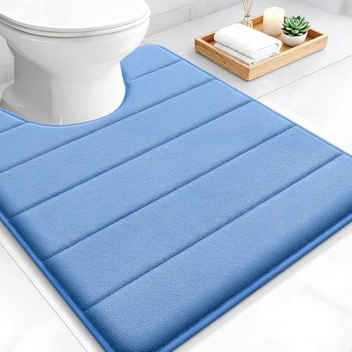 OLANLY Memory Foam Toilet Rugs U Shaped 24x20, Super Soft and Absorbent by OLANLY
